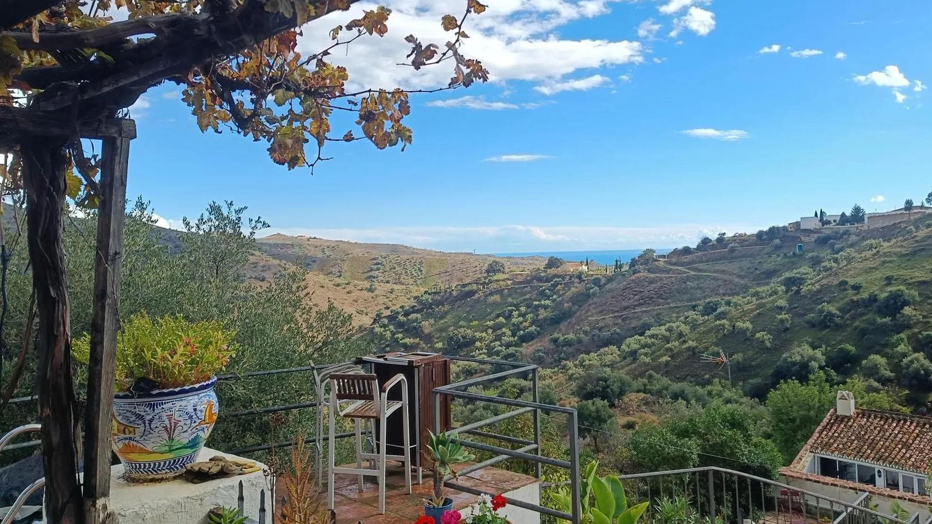 Casa Medina - Private Villa With Terrace And Sea View, 25 Minutes From Malaga Moclinejo